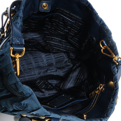 Prada Tessuto Nylon Gaufre Tote Denim 5 of 10