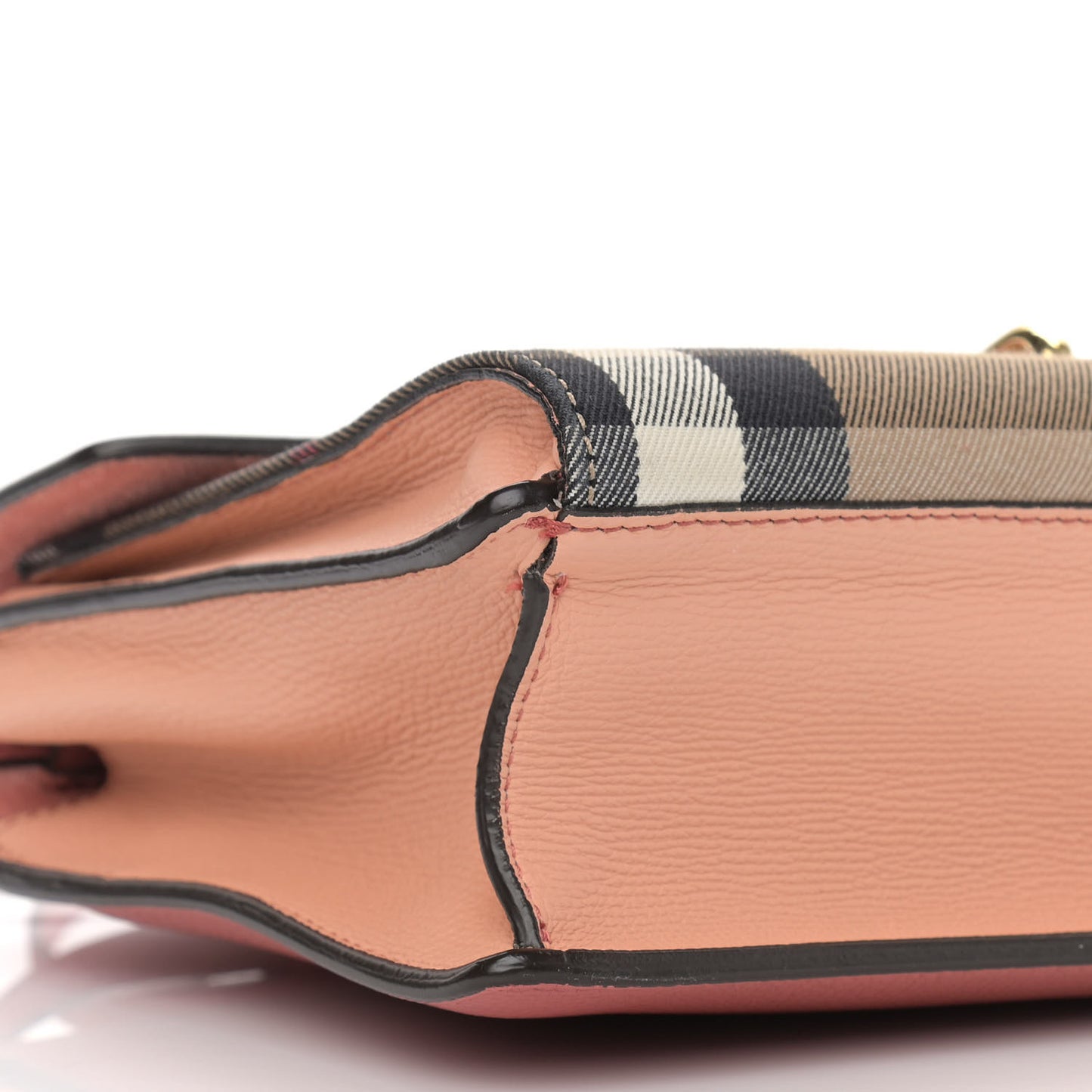 Derby Calfskin House Check Small Macken Crossbody Bag Copper Pink