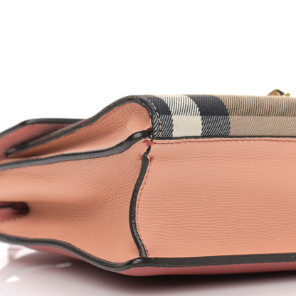Burberry Derby Calfskin House Check Small Macken Crossbody Bag Copper Pink 8 of 14