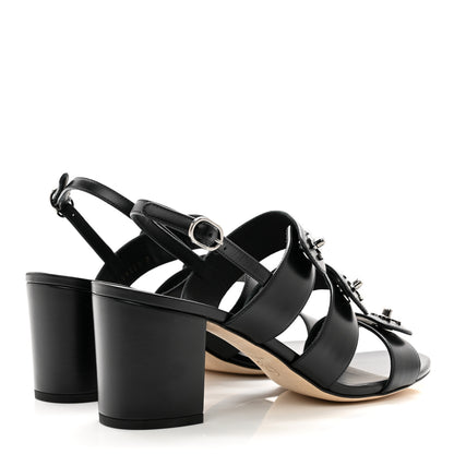 Chanel Calfskin CC Turnlock Sandals 39.5 Black 4 of 9