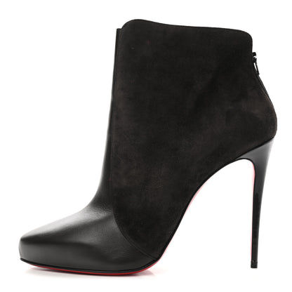 Christian Louboutin Suede Calfskin Gaetanina 100 Booties 41 Black 1 of 10