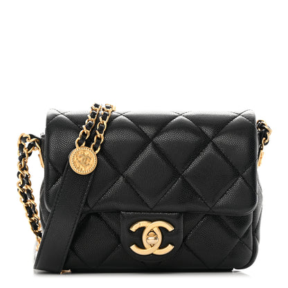Chanel Caviar Quilted Mini Twist Your Buttons Flap Black 1 of 13