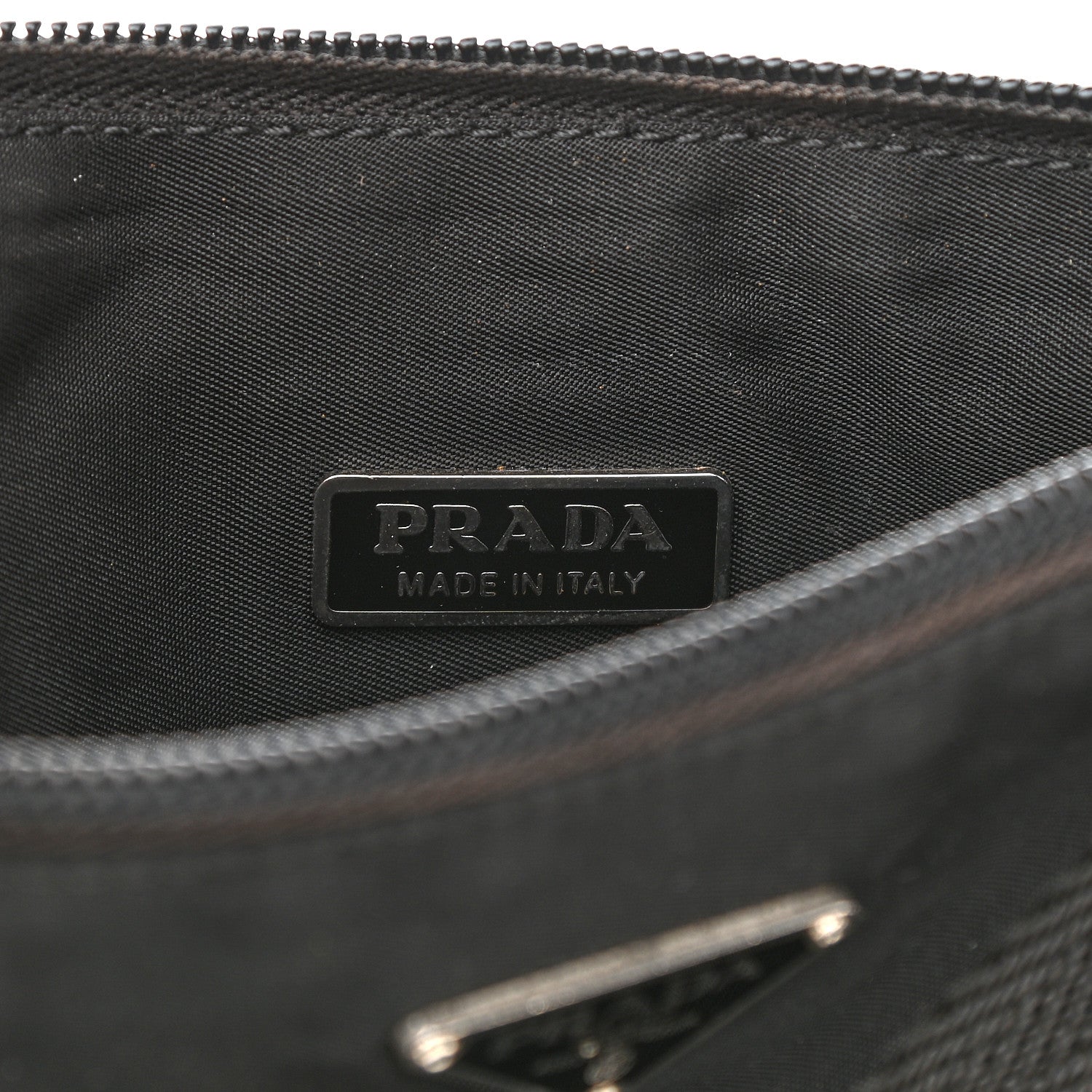 Prada Tessuto Nylon Pochette Bag Black 5 of 9