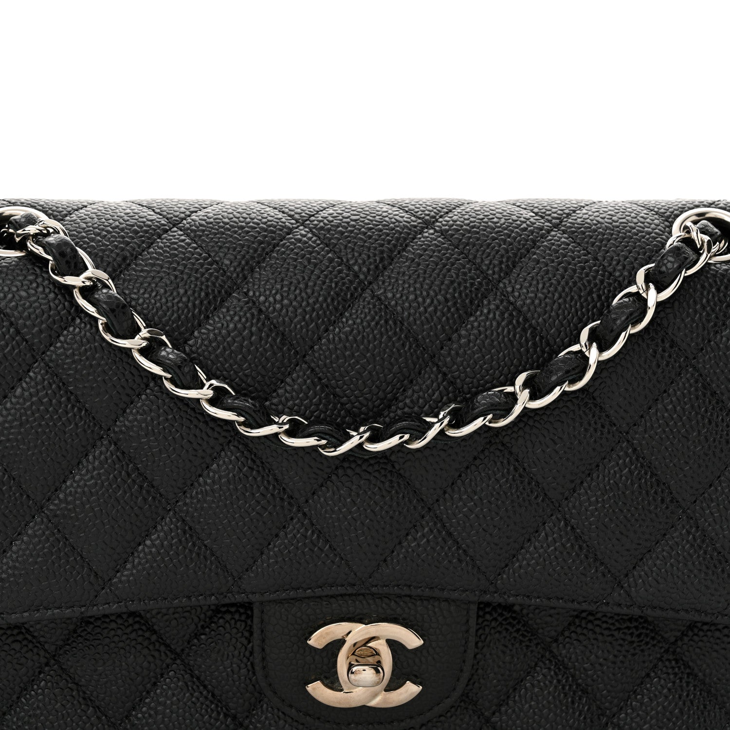 Chanel Caviar Quilted Medium Double Flap Black 8 of 11
