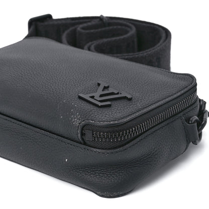Louis Vuitton Calfskin Aerogram Alpha Wearable Wallet Black 10 of 10