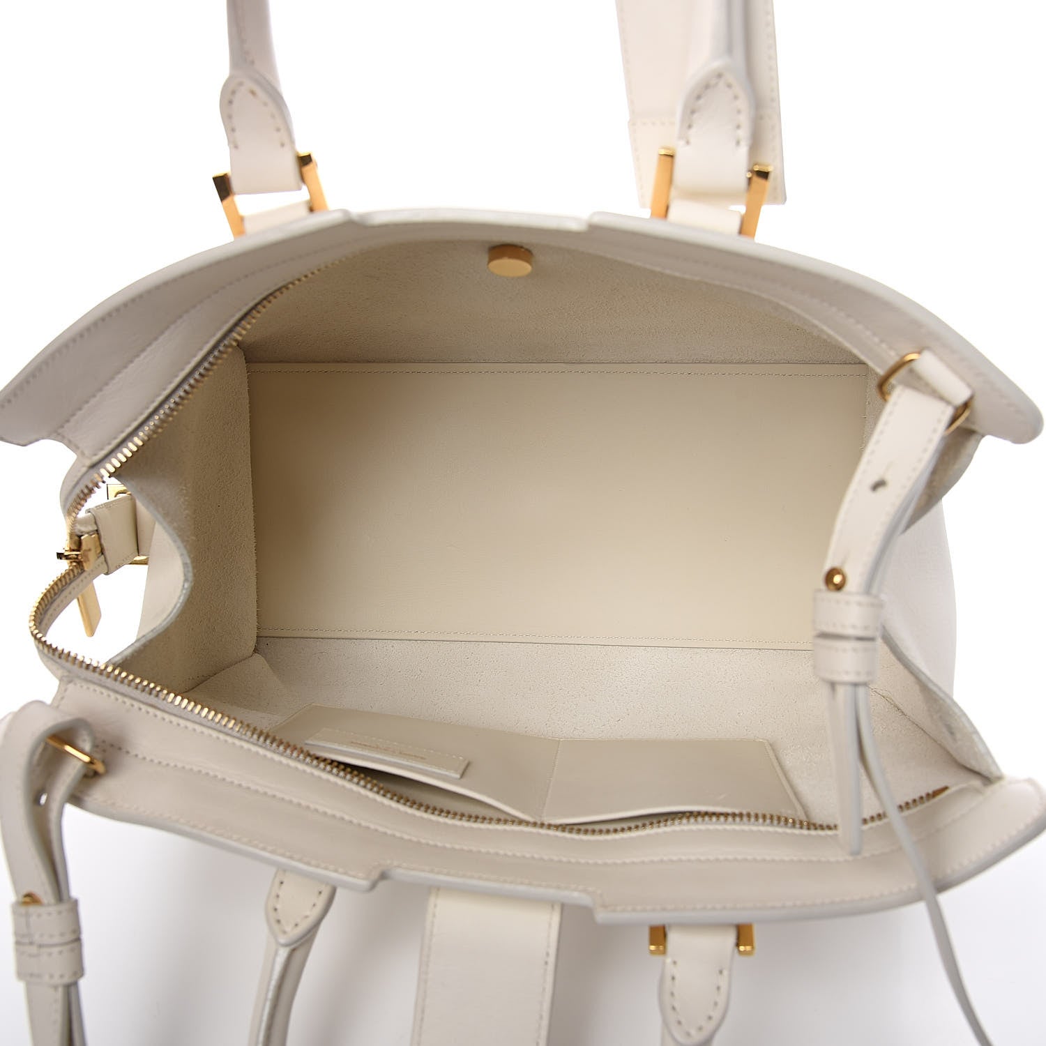 Saint Laurent Calfskin Small Classic Y Cabas White 5 of 15
