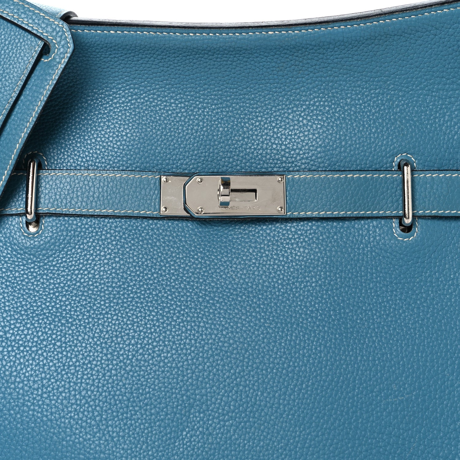 Hermes Taurillon Clemence Jypsiere 34 Blue Jean 8 of 17