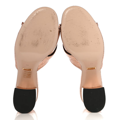 Gucci Galassia GG Marmont Fringe 75mm Slide Sandals 41 Salmone 4 of 13