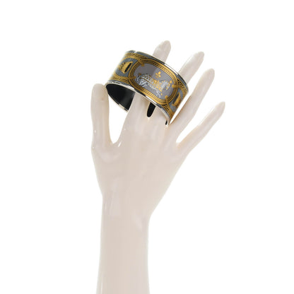 Hermes Enamel Printed Grand Apparat Extra Wide Bracelet 62 2 of 5