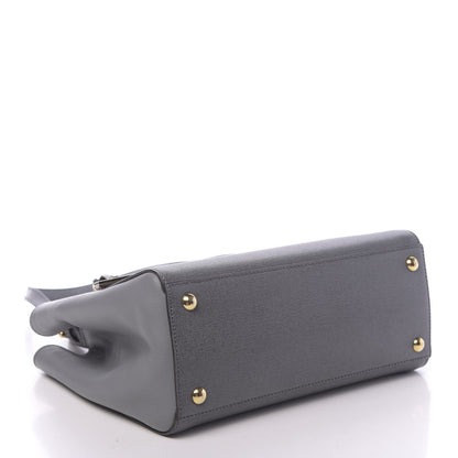 Fendi Vitello Elite Petite 2Jours Tote Grigio Grigio Chiaro 4 of 10
