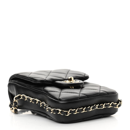 Chanel Lambskin Quilted My Precious Phone Case Flap Bag Black 4 of 13