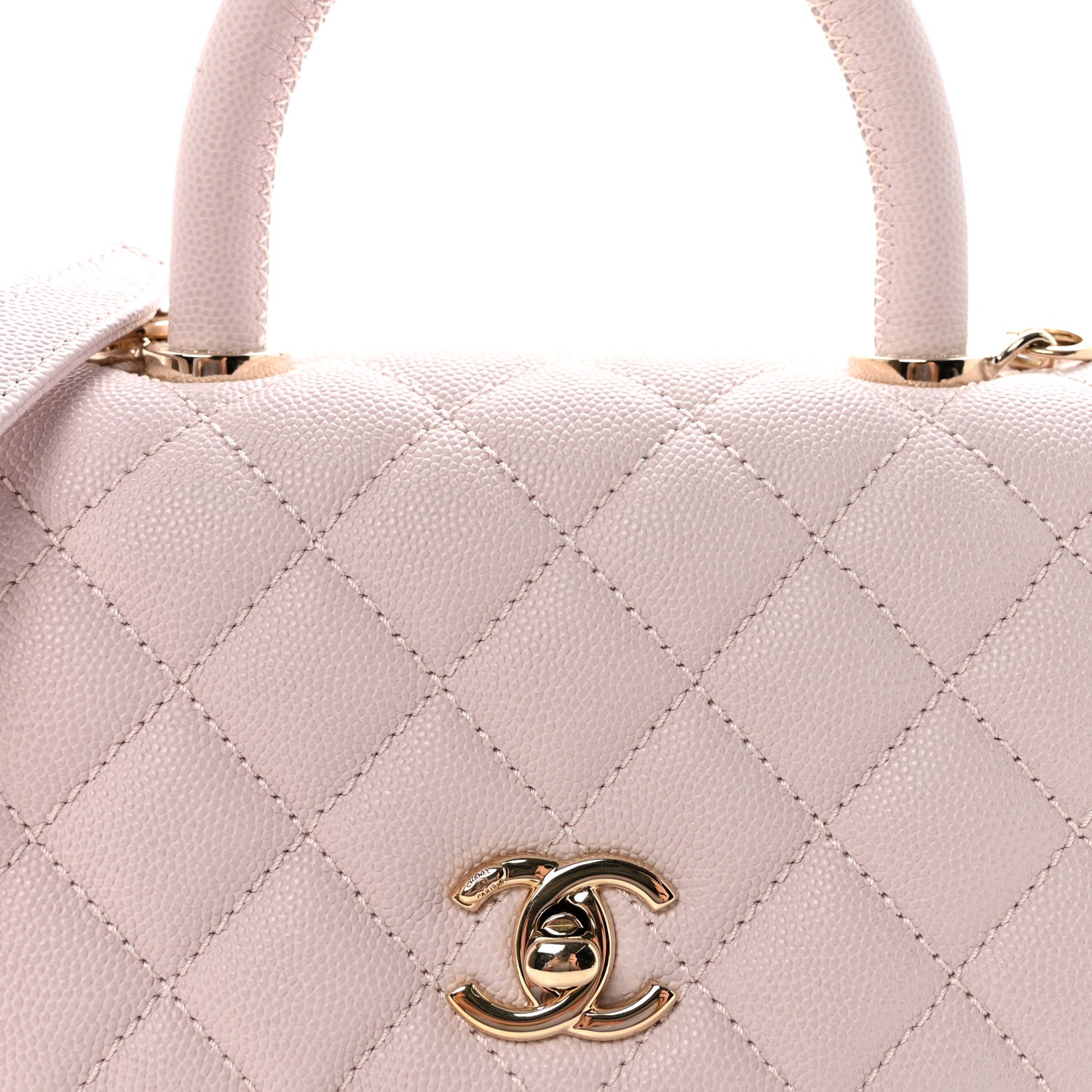 Chanel Caviar Quilted Mini Coco Handle Flap Lilas Lilac 1833797