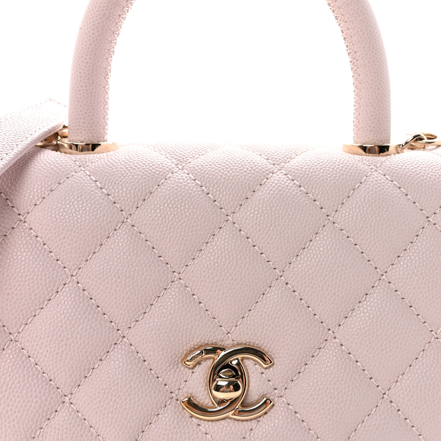 Caviar Quilted Mini Coco Handle Flap Lilas Lilac