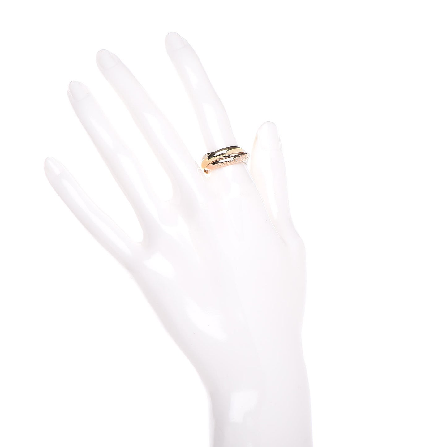 18K Pink Yellow White Gold Classic Les Must De Trinity Ring 53 6.5