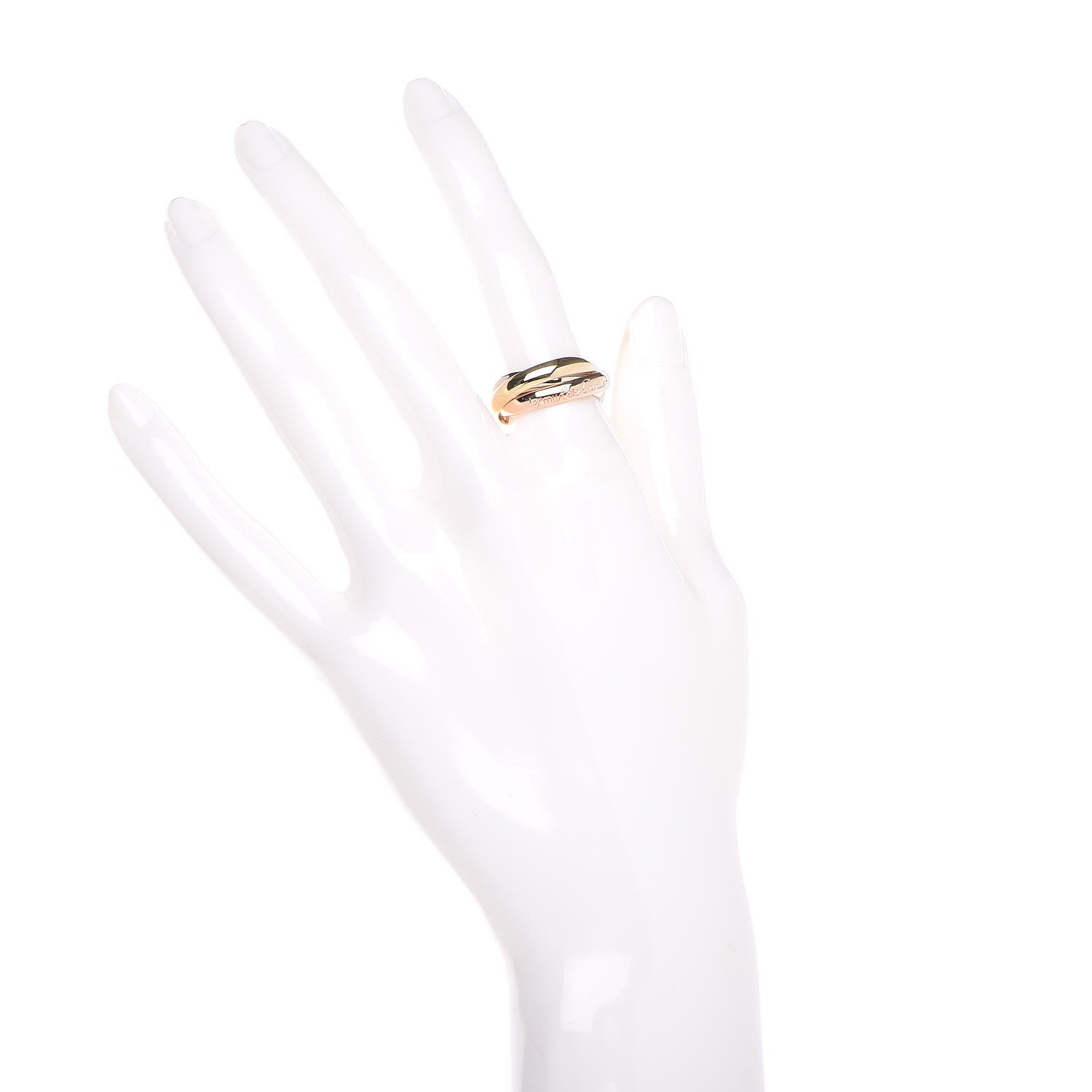 Cartier 18K Pink Yellow White Gold Classic Les Must De Trinity Ring 53 6.5 2 of 7