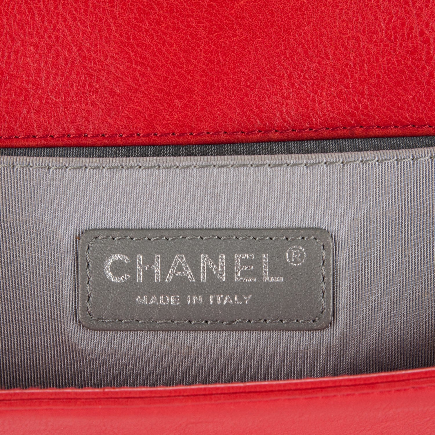 Chanel Calfskin Quilted Double Stitch Medium Boy Flap Red 7 of 8