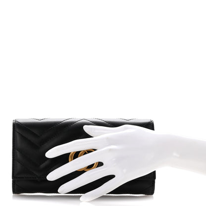 Gucci Calfskin Matelasse GG Marmont Continental Wallet Black 2 of 9