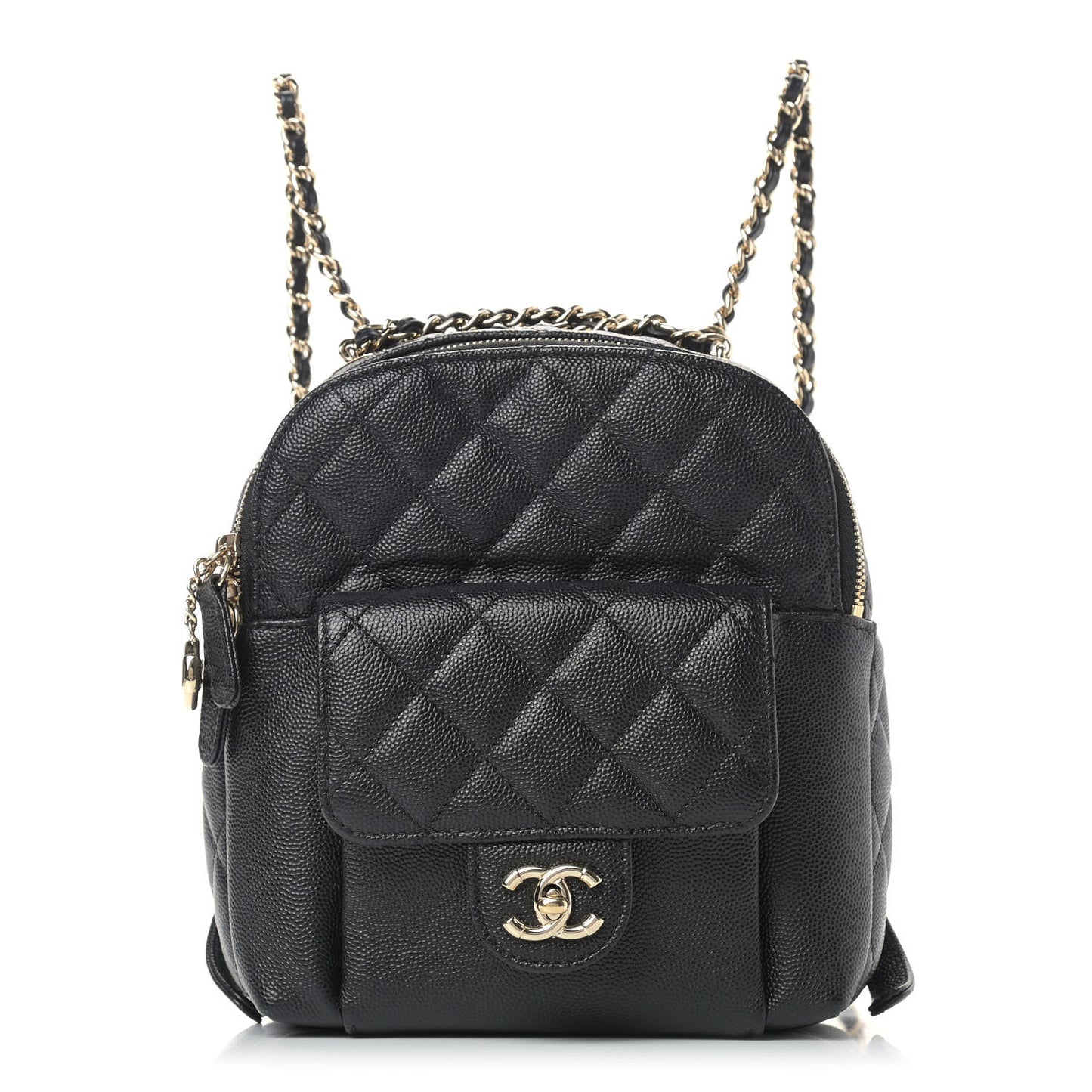 Caviar Quilted Small CC Day Backpack Black