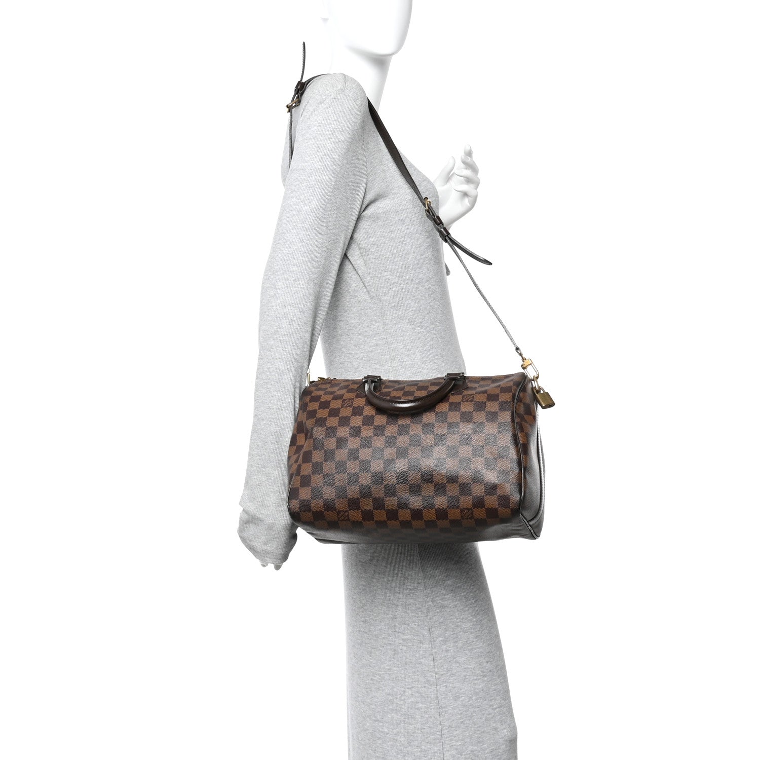 Louis Vuitton Damier Ebene Speedy Bandouliere 30 3 of 23