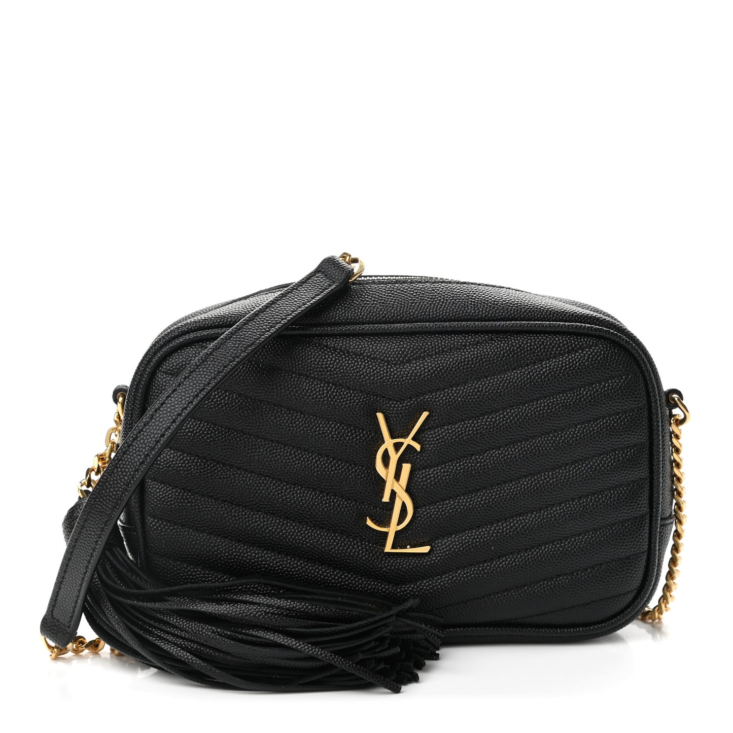 Grain De Poudre Matelasse Monogram Mini Lou Camera Bag Black