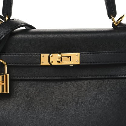 Hermes Swift Kelly Retourne 25 Black 8 of 12
