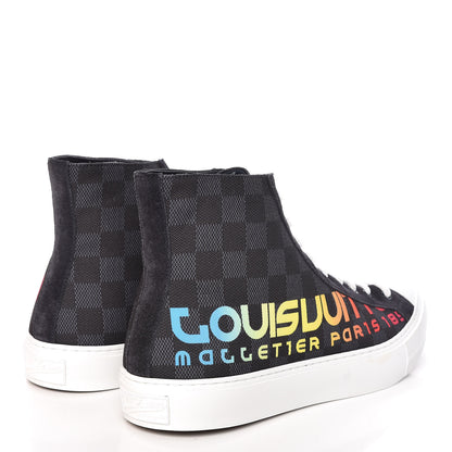 Louis Vuitton Damier Cobalt Tattoo Sneaker Boots 8.5 4 of 9