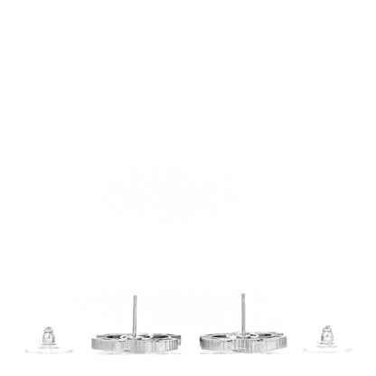 Chanel Crystal CC Earrings Silver 3 of 4