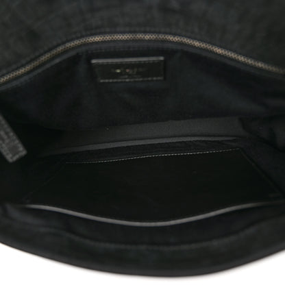 Saint Laurent Nubuck Crocodile Embossed Monogram Medium Niki Chain Satchel Black 5 of 9