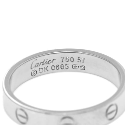 Cartier 18K White Gold 4mm LOVE Wedding Band Ring 57 8 4 of 4