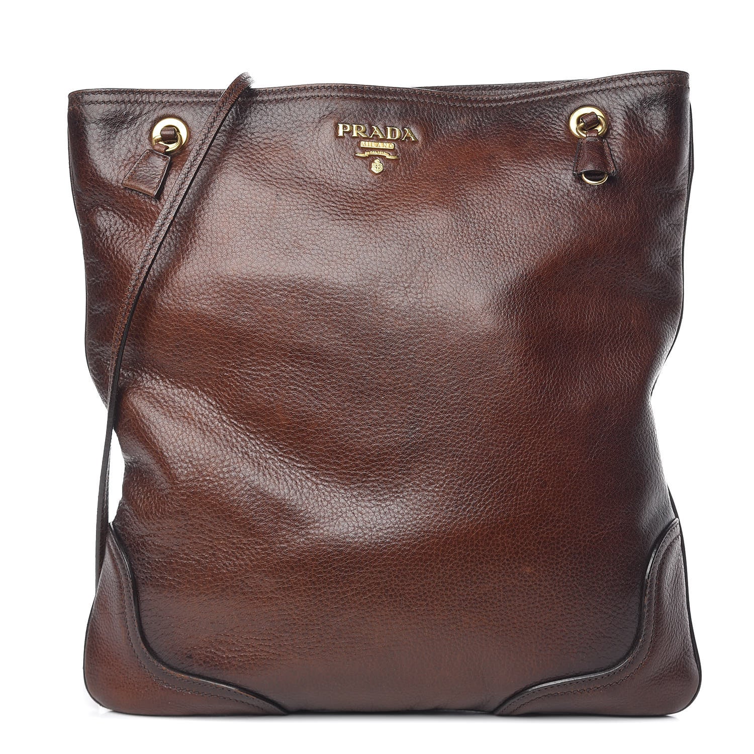 Prada Vitello Daino Shoulder Bag Bruciato 1 of 13
