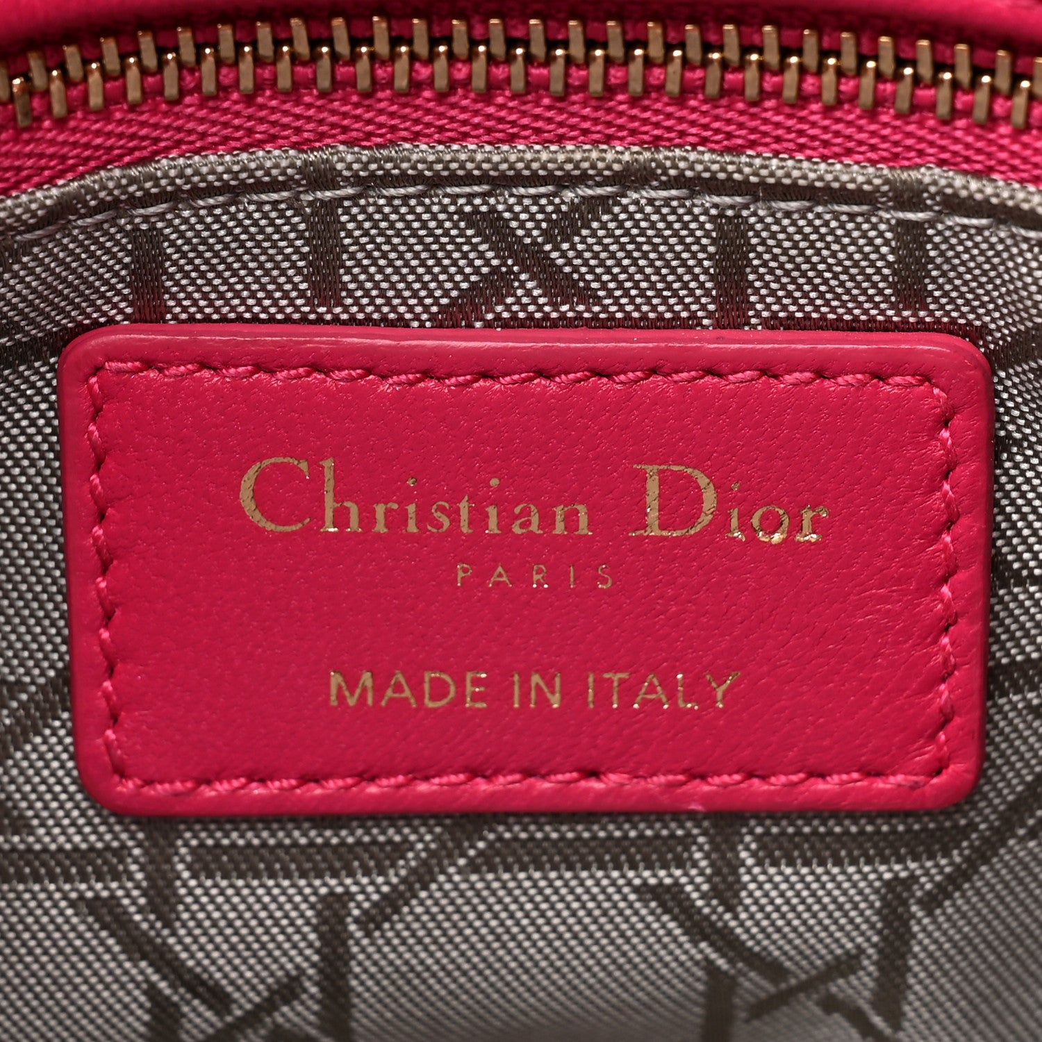 Christian Dior CHRISTIAN DIOR Lambskin Cannage Mini Lady Dior Fuchsia 6 of 17