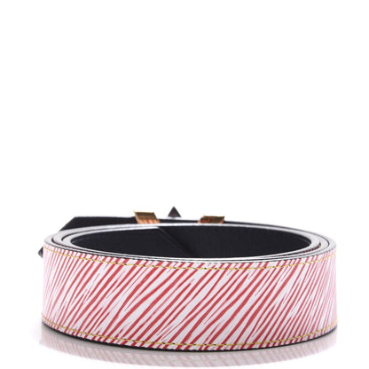 Louis Vuitton Epi 30mm LV Twist Belt 85 34 Denim Red 2 of 7