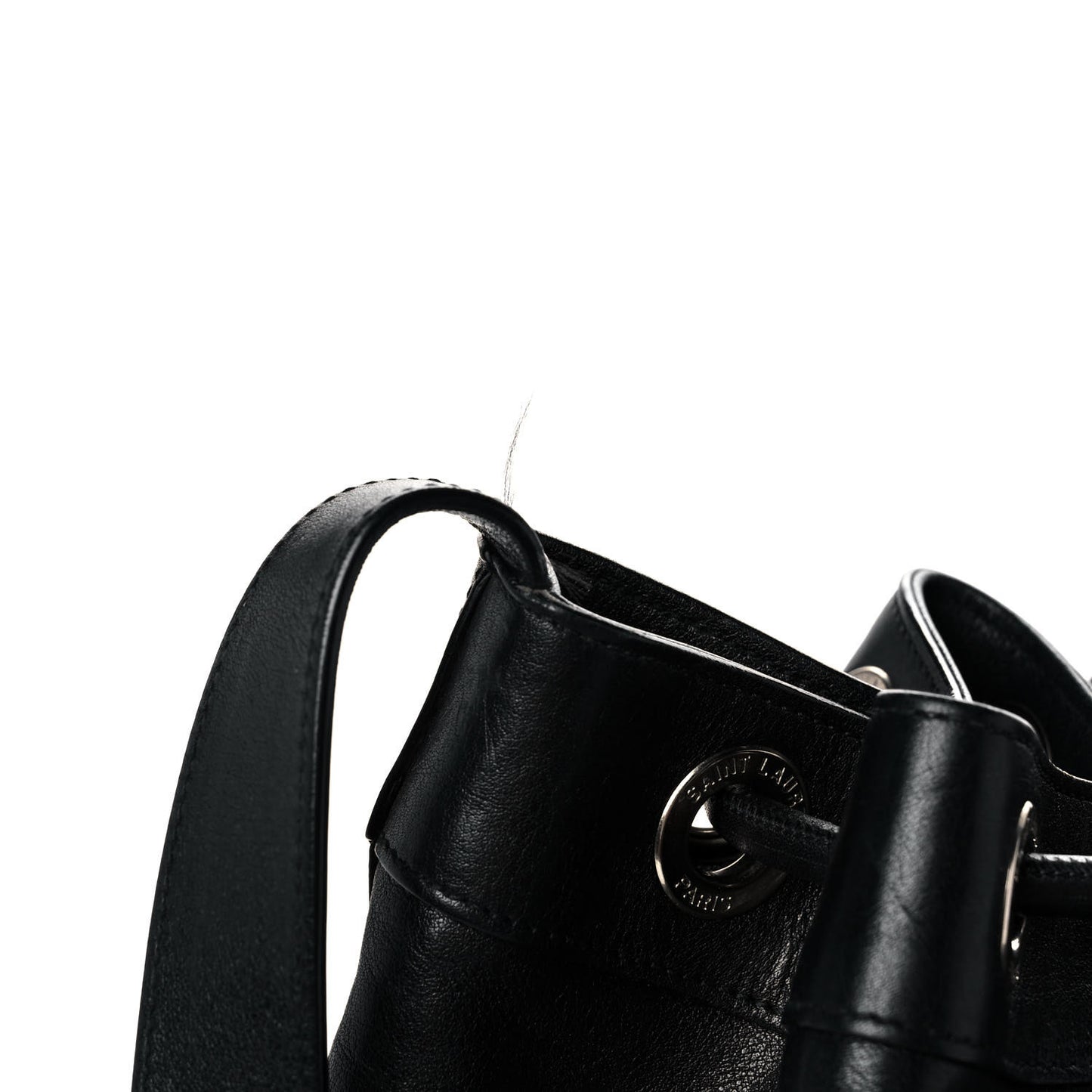 Calfskin Medium Rider Bucket Bag Black