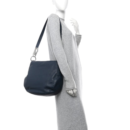 Burberry Calfskin Medium Knight Bag Navy 2 of 9