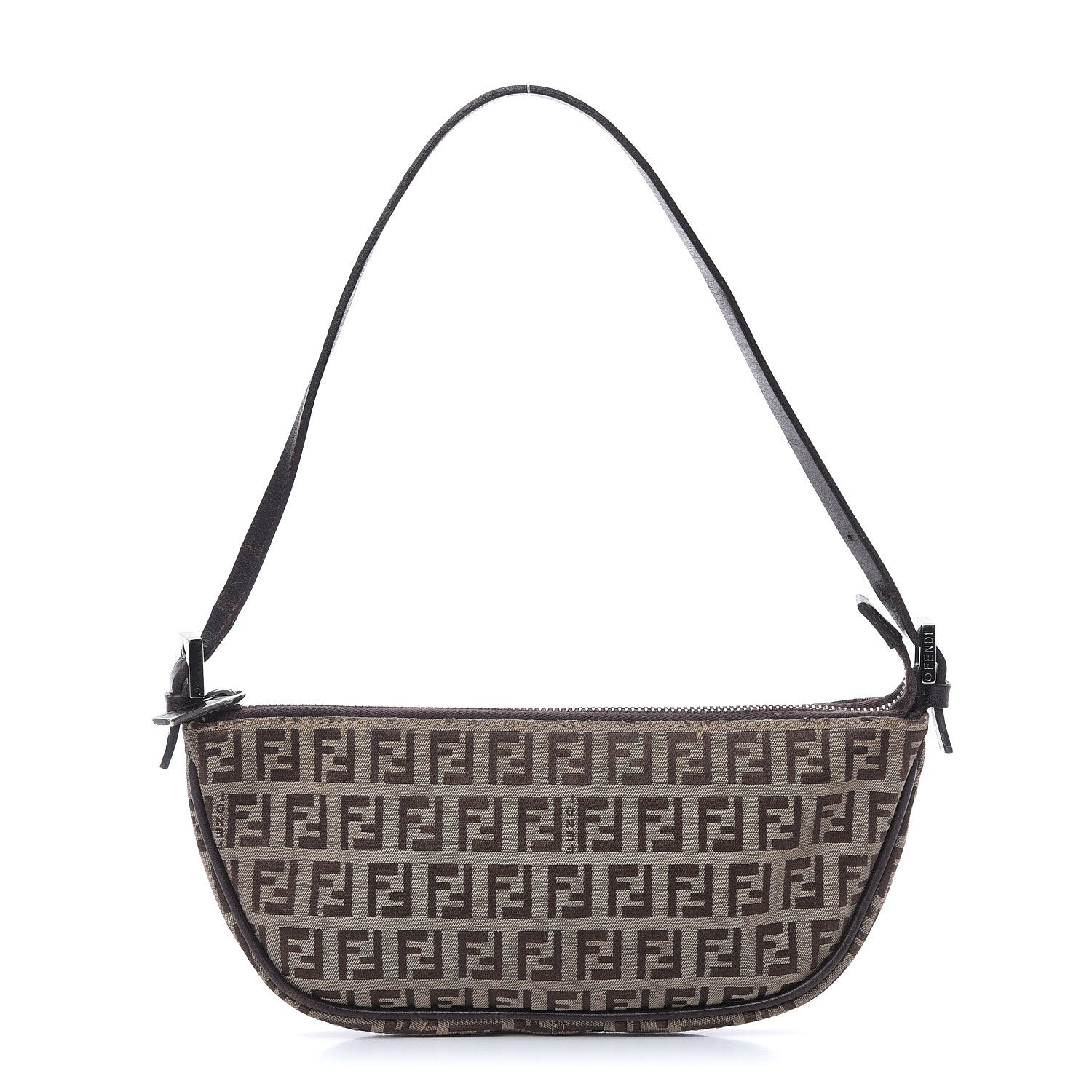 Fendi Zucchino Pochette Dark Brown 1 of 12
