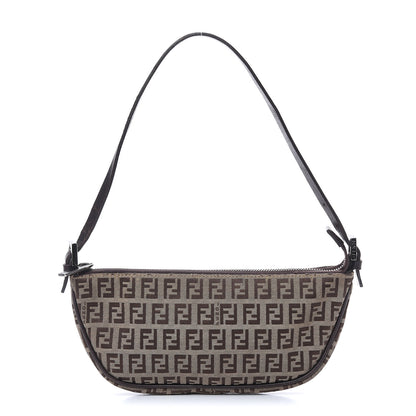 Fendi Zucchino Pochette Dark Brown 1 of 12