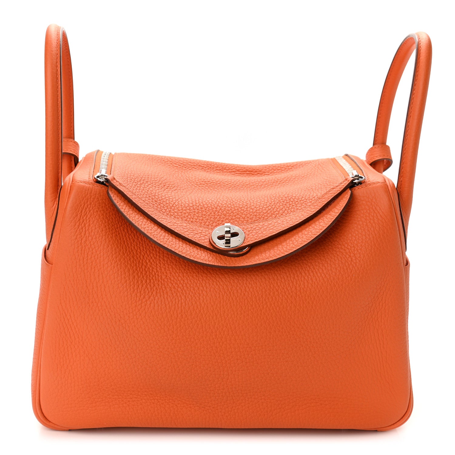 Hermes Taurillon Clemence Lindy 30 Orange 1 of 10