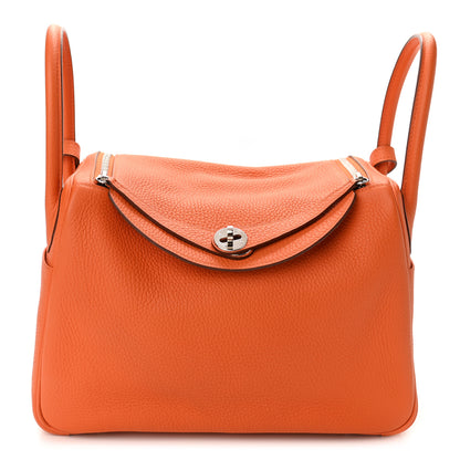 Hermes Taurillon Clemence Lindy 30 Orange 1 of 10