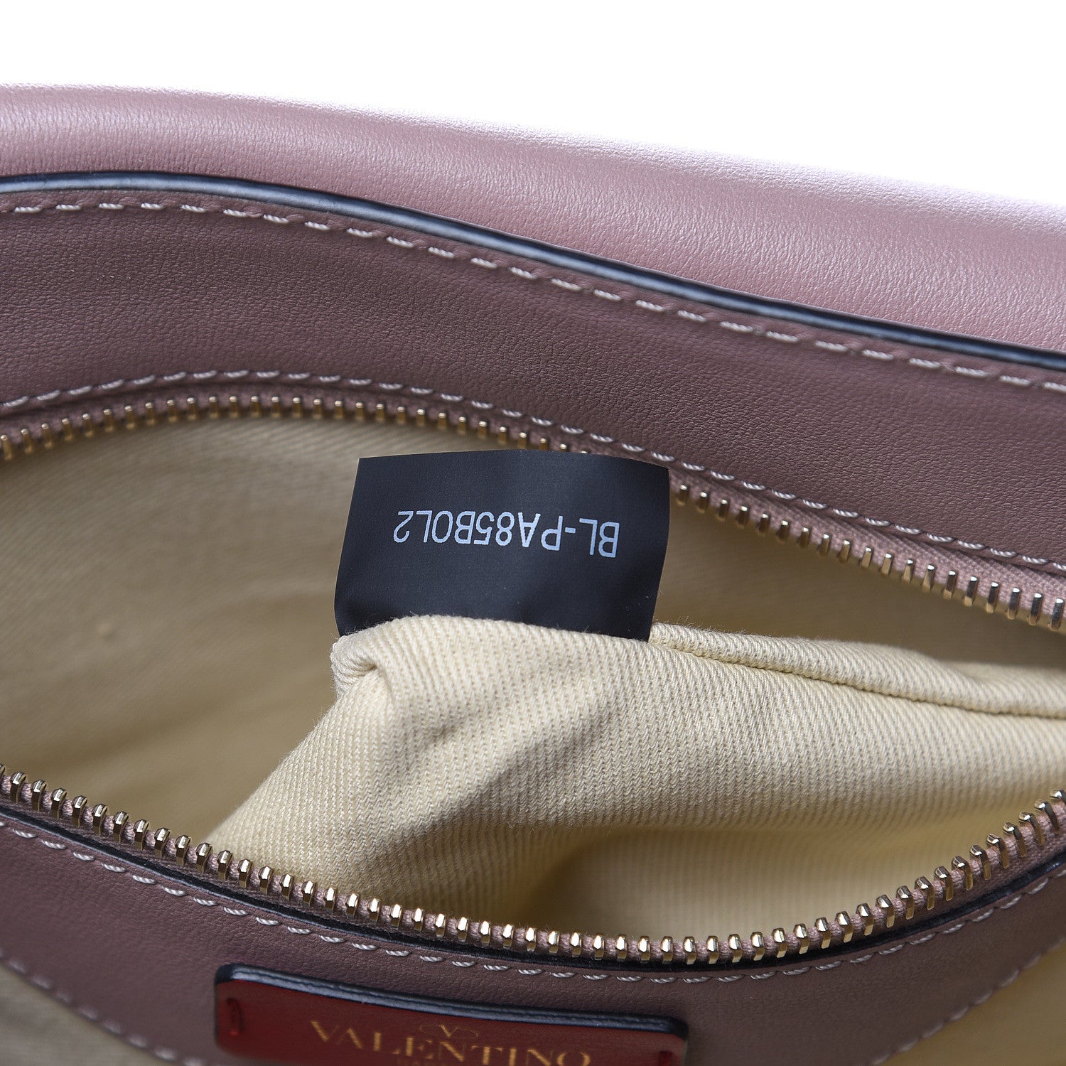 Valentino Garavani Smooth Calfskin Rockstud Top Handle Shoulder Bag Beige 7 of 12