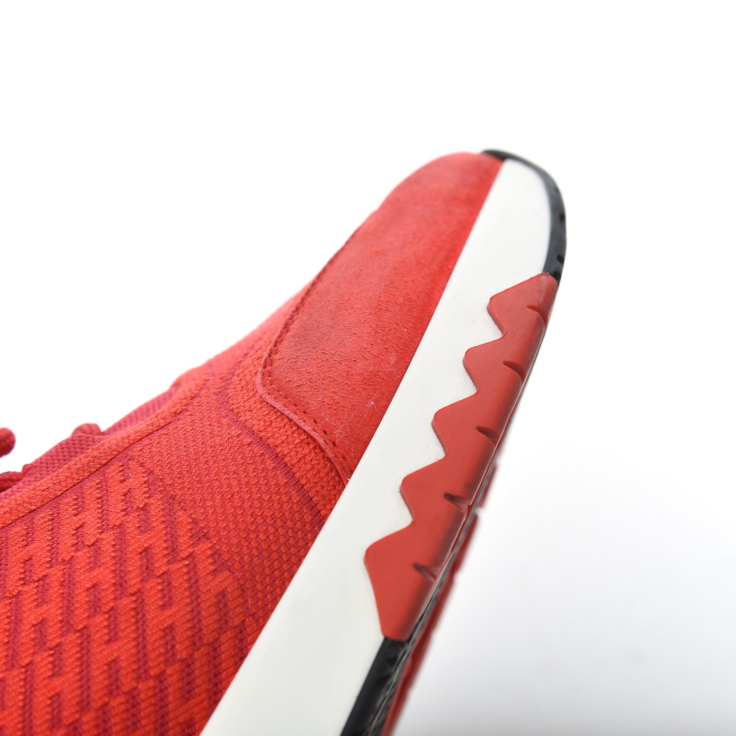 Hermes Knit Goatskin Womens Addict Sneakers 36 Rouge Bali 15 of 18