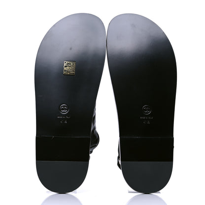 Chanel Lambskin Velcro Dad Sandals 41.5 Black 4 of 4
