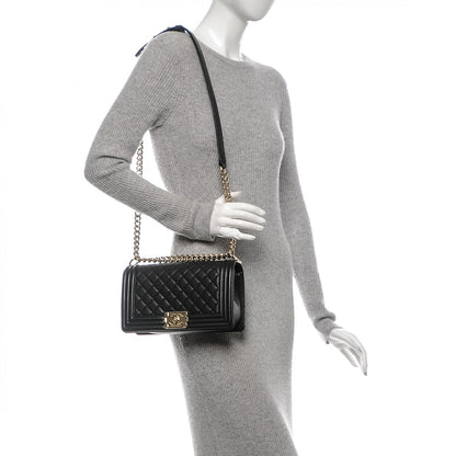 Chanel Caviar Quilted Medium Boy Flap Black 2 of 7