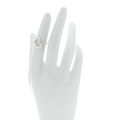 Tiffany Sterling Silver Elsa Peretti Open Heart Ring 48 4.5 2 of 5