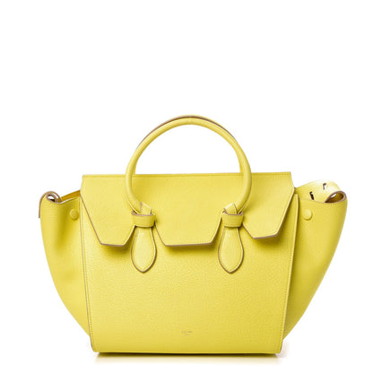 Celine Crisped Calfskin Mini Tie Knot Tote Fluo Yellow 1 of 7