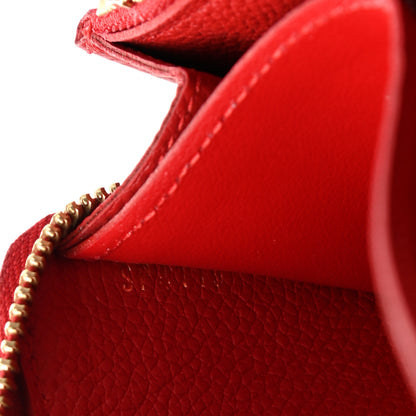 Louis Vuitton Empreinte Blooming Flowers Clemence Wallet Marine Rouge 7 of 8