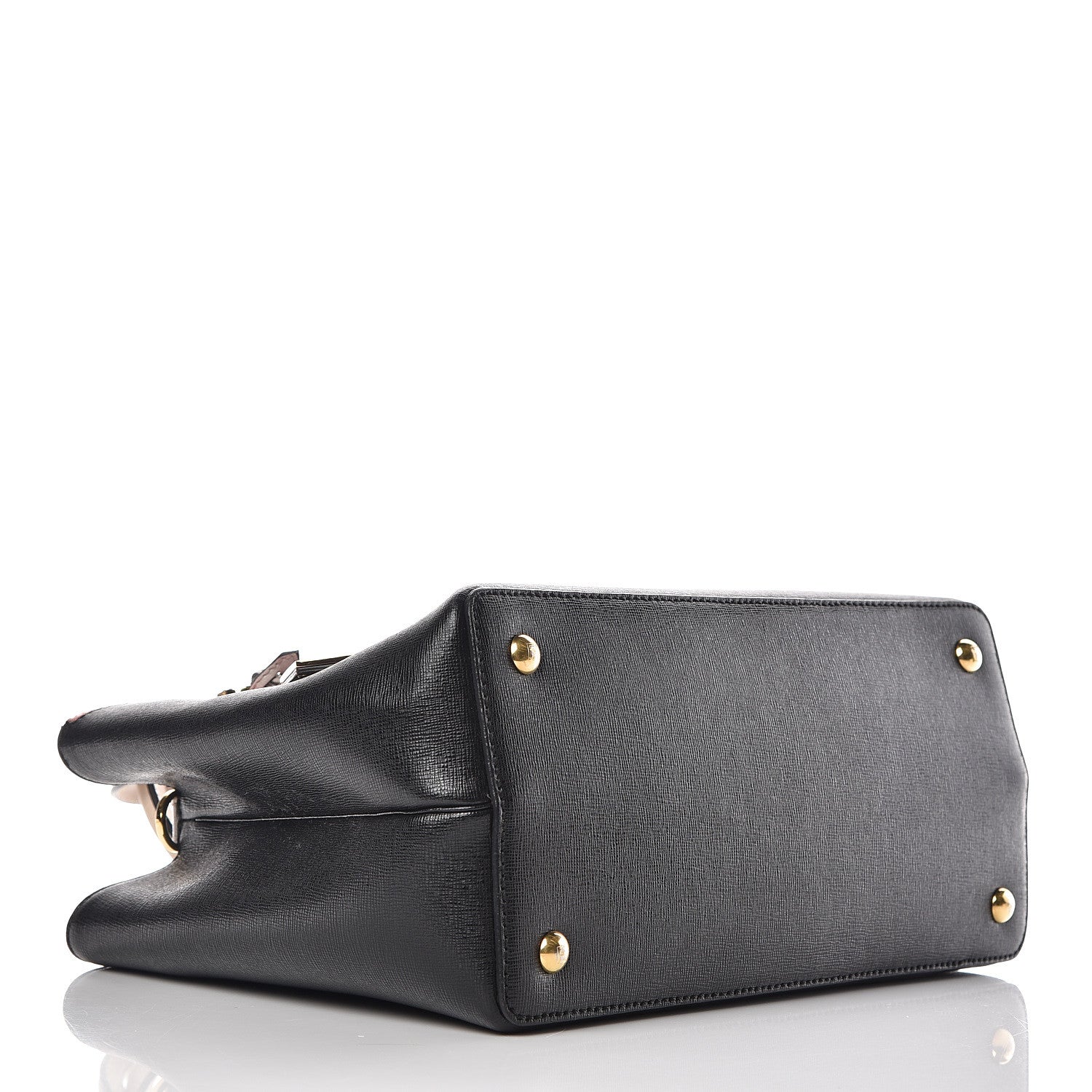 Fendi Vitello Elite Monster Petite 2Jours Tote Multicolor Black Grigio Polvere Multicolor 5 of 15