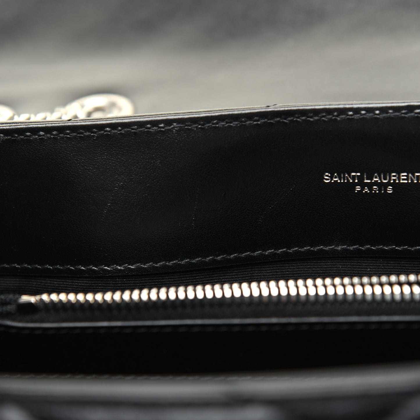 Calfskin Y Quilted Monogram Medium Loulou Chain Satchel Black