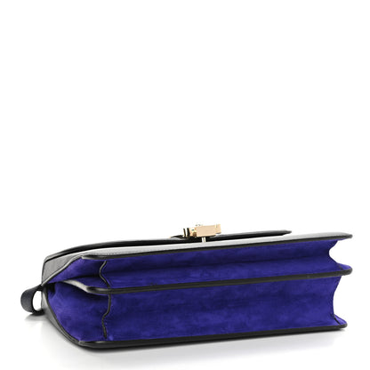 Versace Calfskin Small DV One Navy 4 of 14