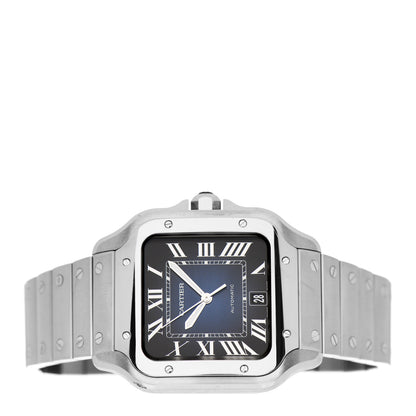 Cartier Stainless Steel 39.8mm Santos De Cartier Automatic Watch Black 2 of 4