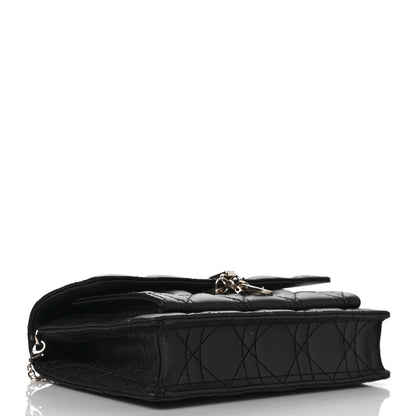 Christian Dior Lambskin Cannage Lady Dior Chain Pouch Black 3 of 9